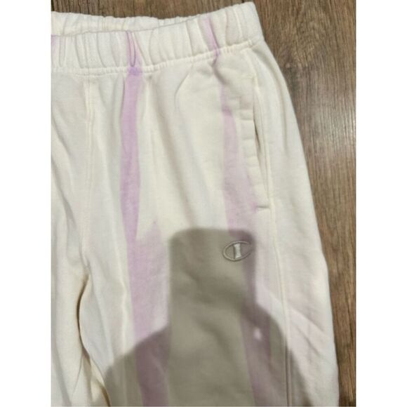 Champion Womens Jogger Sweatpants  Off White Purple Tie Dye Cozy Comfort - Picture 4 of 6